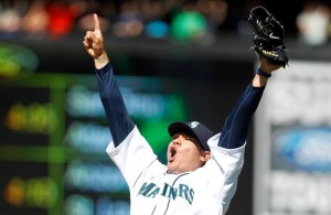 Felix Hernandez after his perfect game